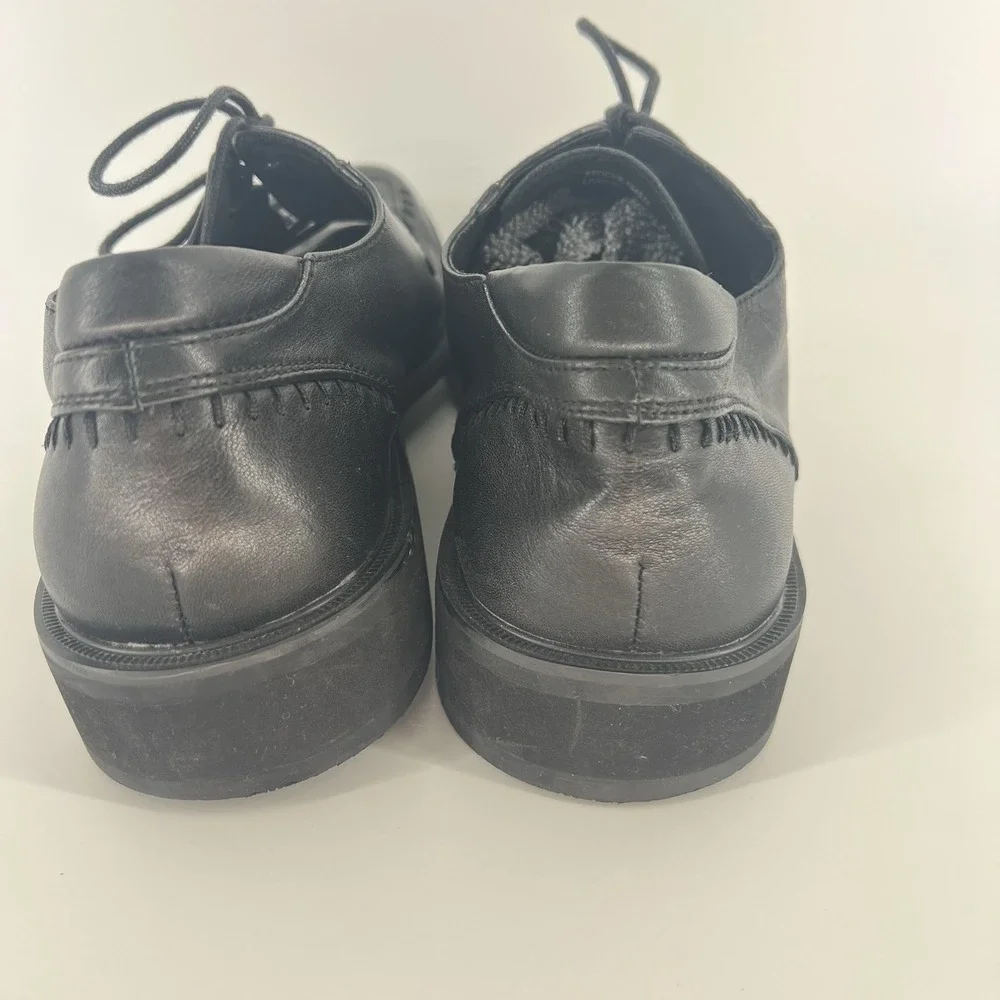 Giorgio Venturi‎ Men's Leather Shoes Size 8.5 Black Oxfords Dress Or Casual Soft
